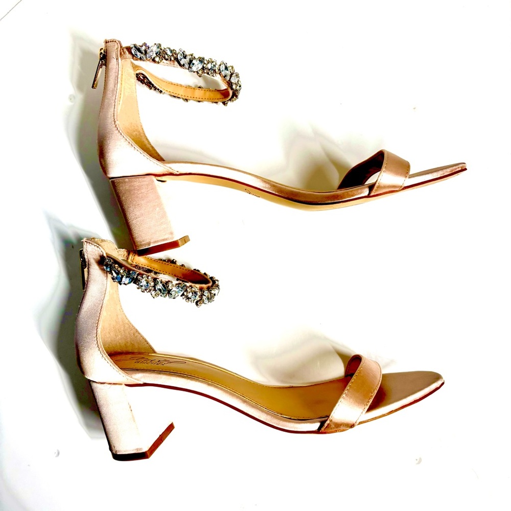 Badgley Mischa Bronwen Embellished Evening Shoe Champagne Blush - Picture 6 of 11